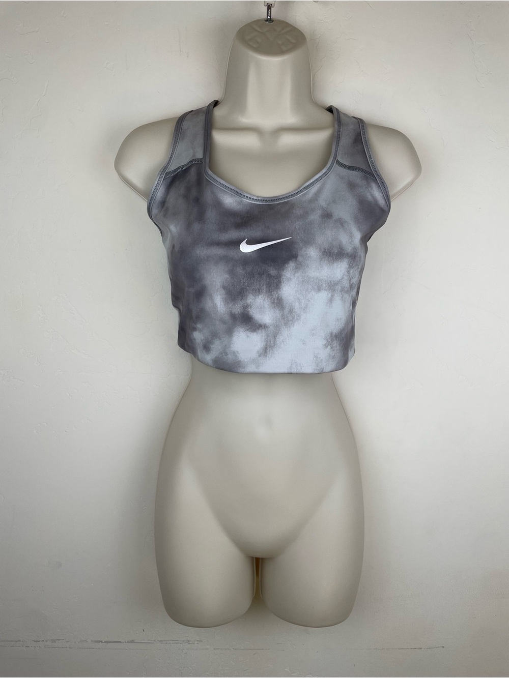 Nike Gray Tie-Dye Racerback Sports Bra